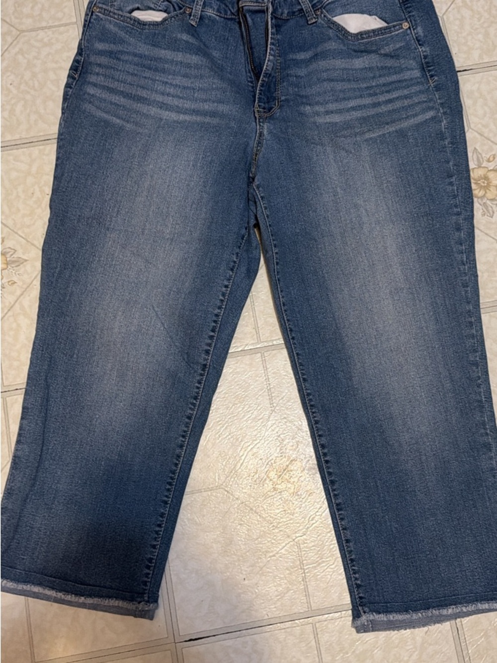 Nine West Midwash Blue Cropped Jeans